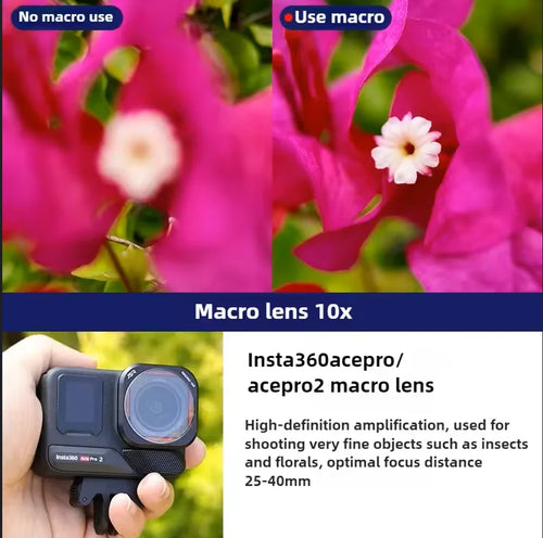 10X Macro Lens & CPL UV ND Filter Set for Insta360 Ace Pro 2 Camera Lens Filter Oasis Select