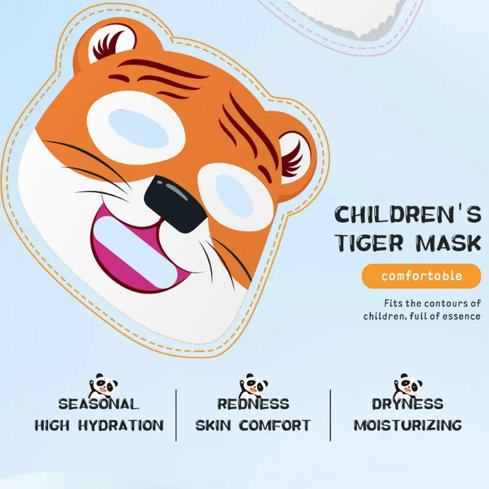 Animal Character Sheet Spa Masks for Kids Teens Collagen Hydrating Moisturizing Skincare Christmas Gift Set Party Favors, 5 Pack Oasis Select