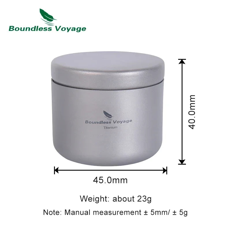 35ml Mini Storage Titanium Tea Jar Box for Coffee Tea Candy Container Cans Spices Tea Caddies Teaware Oasis Select Ti3200D 35ml
