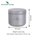 35ml Mini Storage Titanium Tea Jar Box for Coffee Tea Candy Container Cans Spices Tea Caddies Teaware Oasis Select Ti3200D 35ml
