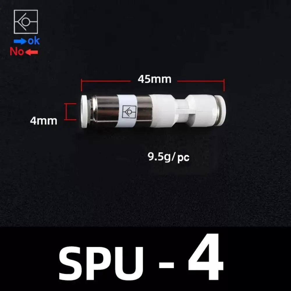 High Quality SPV SPU Pneumatic Pipe Control Valve Non-Reversing 4mm 6mm 8mm Pneumatic Pipe Connector Durable One Way Check Valve Oasis Select SPU 4 Other
