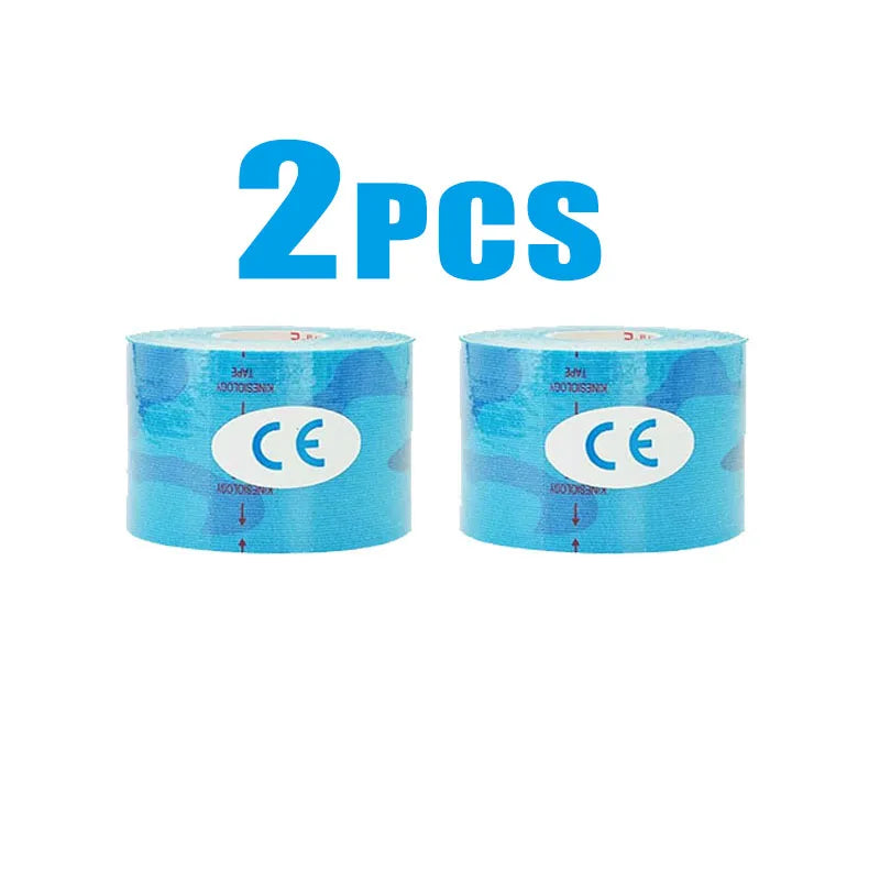 1-5pcs Sports Waterproof Kinesiology Tape Stickers Athletic Bandage Muscle Recovery Protector Strapping Pain Relief Tennis Gym Oasis Select 2pcs 10CMX5M