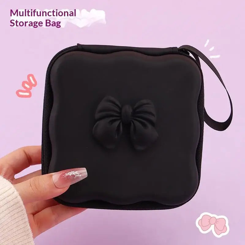 Cute 3D Heart Wave Charger Storage Bag | Travel Organizer