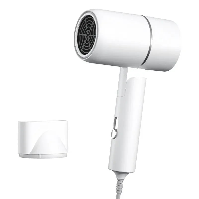 Folding Hairdryer With Carrying Bag Hot Air Anion Hair Care For Home MIni Travel Hair Dryer Blow Drier Portable Hair Brush Dryer Oasis Select White