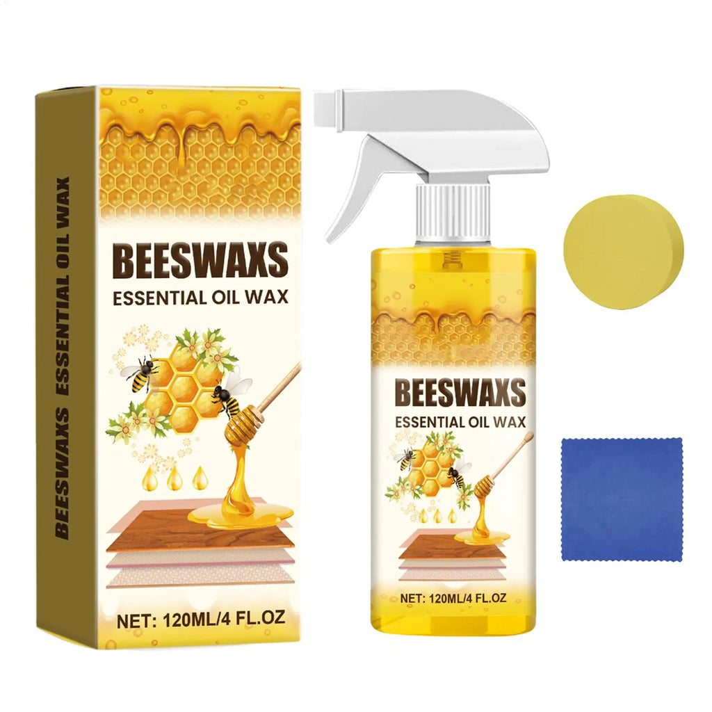 Beeswax Wood Polishing Spray 120ml Furniture Scratch Repair Floor Seasoning Wax Wood Care Shine Repair Beeswax Spray Furniture Oasis Select