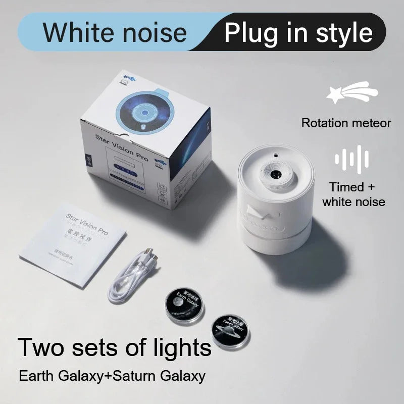 Projector Night Light USB Powered Starry Light Projector 360 ° Rotate Saturn-Galaxy Projector for Kid's Bedroom Gifts Home Decor Oasis Select 2 Discs