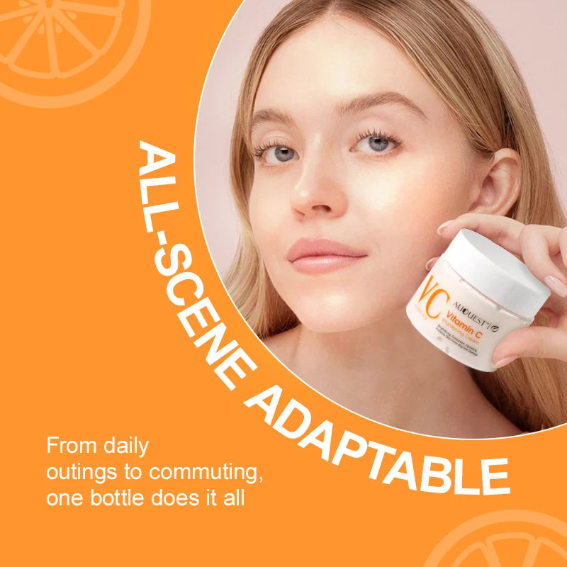 Vitamin C Whitening Face Skin Care Set Dark Spots Remover 50ML Face Cream & 30G Facial Serum Kit Anti Wrinkle Whitening Cosmetic Oasis Select
