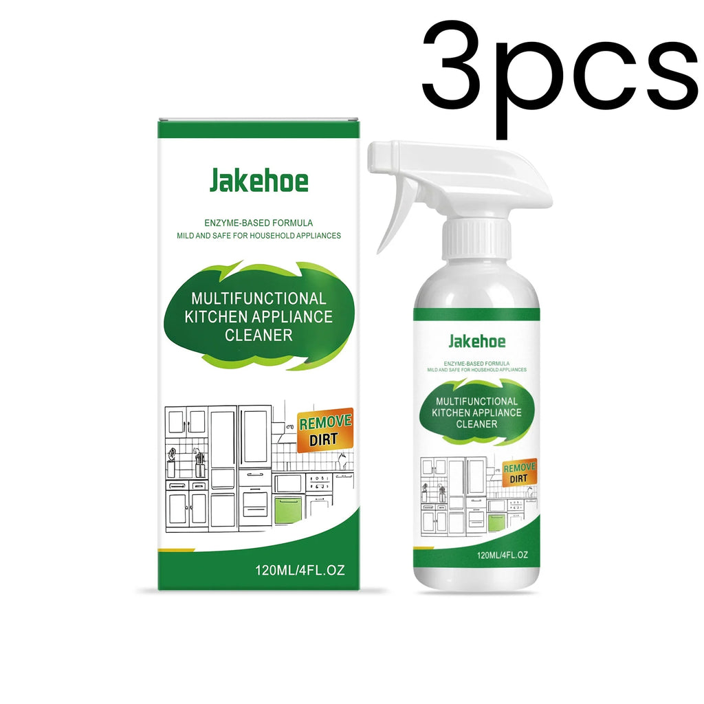 Jakehoe Kitchen Appliance Cleaner Powerful Grease Remover Decontamination Gentle Household Multifunctional Kitchen Cleaner 120ml Oasis Select 3pcs