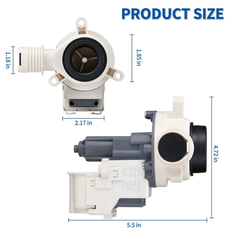 WISH W11399437 W11259498 Washer Drain Pump OEM Parts 120V 60Hz 1.2A For Whirlpool Maytag Kenmore Oasis Select