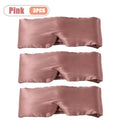 1-10PCS Silk Feel Sleep Mask Embroidered Floral Light Blocking Eye Cover for Women Men Travel Midday Nap Home Weighted Oasis Select Pink-3PCS