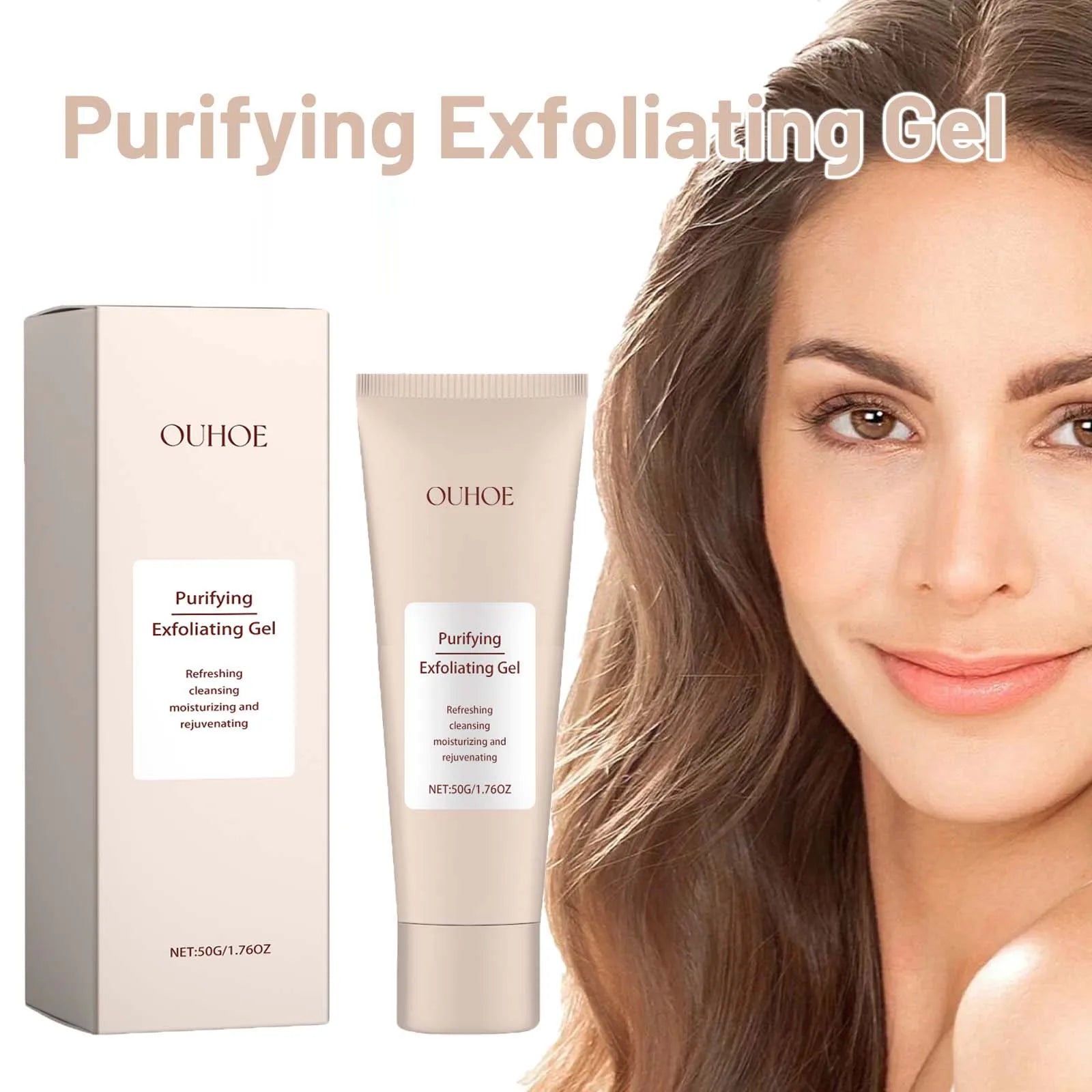 OUHOE Exfoliating Peeling Gel – Pore Cleanse & Blackhead Removal Facial Exfoliating Gel Oasis Select