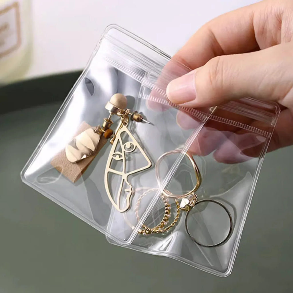 Jewelry storage album, transparent PVC storage book, earring, necklace, bracelet, ring storage bag, anti-oxidation jewelry bag Oasis Select