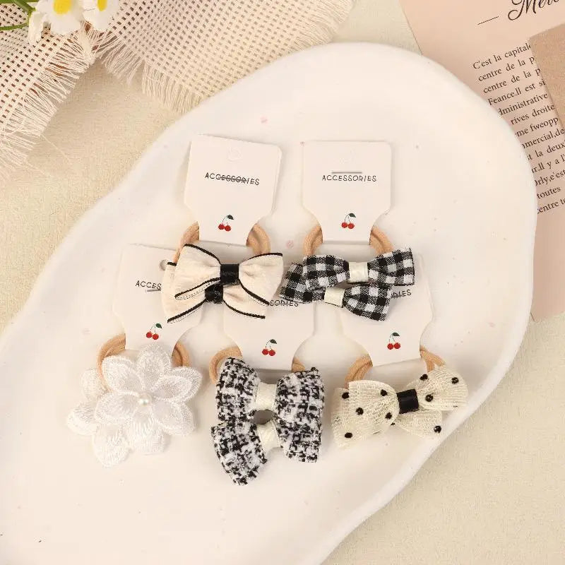 10-Pack Lace Butterfly Bow Hair Ties for Girls | Cute Set Girls Hair Accessories Oasis Select 05