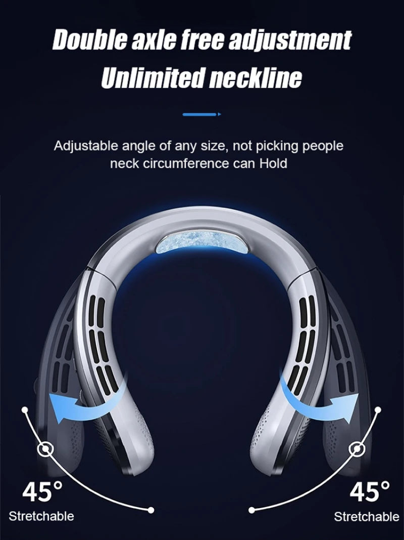 URGGU Bladeless Neck Fan – 100 Speeds, Digital Display