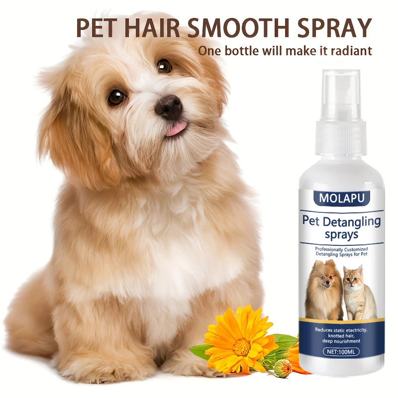 Cat and Dog Hair Tangle Prevention Spray – Leave-In Conditioner to Detangle Pet Hair. A Professional Formula Specifically Designed for Pet Grooming to Prevent Hair from Getting Tangled. This Spray Also Reduces Static Electr Oasis Select