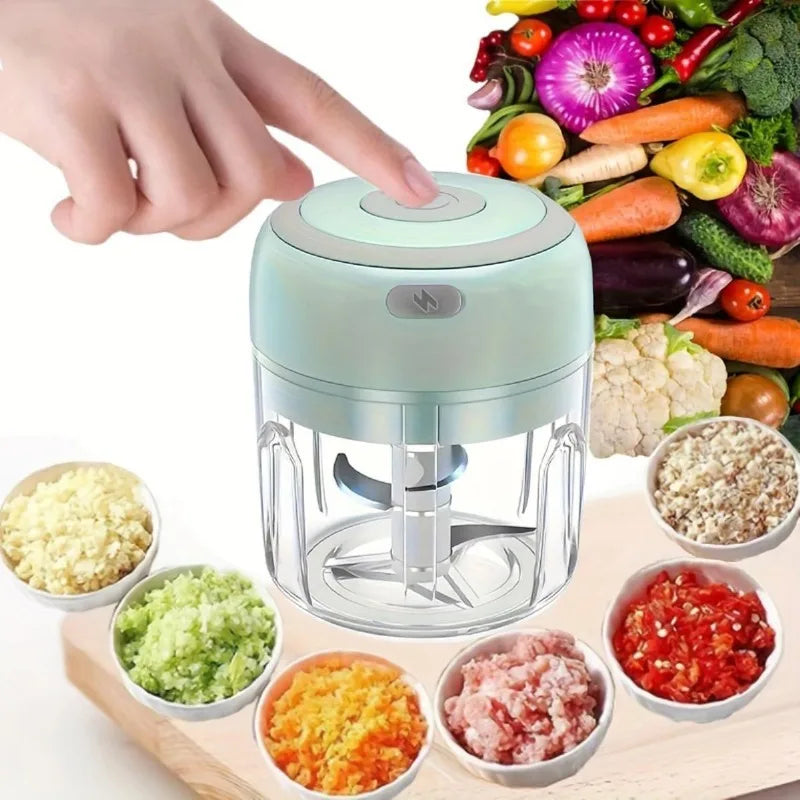 250/100ML Garlic Mincer USB Charging Powerful Mini Electric Garlic Chopper Portable Garlic Crusher Kitchen Food Chopper Unisex Oasis Select