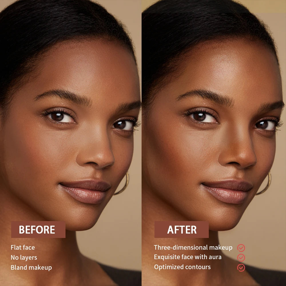 6 Colors Liquid Contour Long Wear Bronzer Cream Contour Makeup Long Lasting Nourishing Hydrating Face Contour 6 Colors Oasis Select