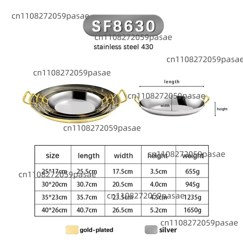Stainless Steel Nonstick Pot & Plate Set – 20–32cm Double Ear