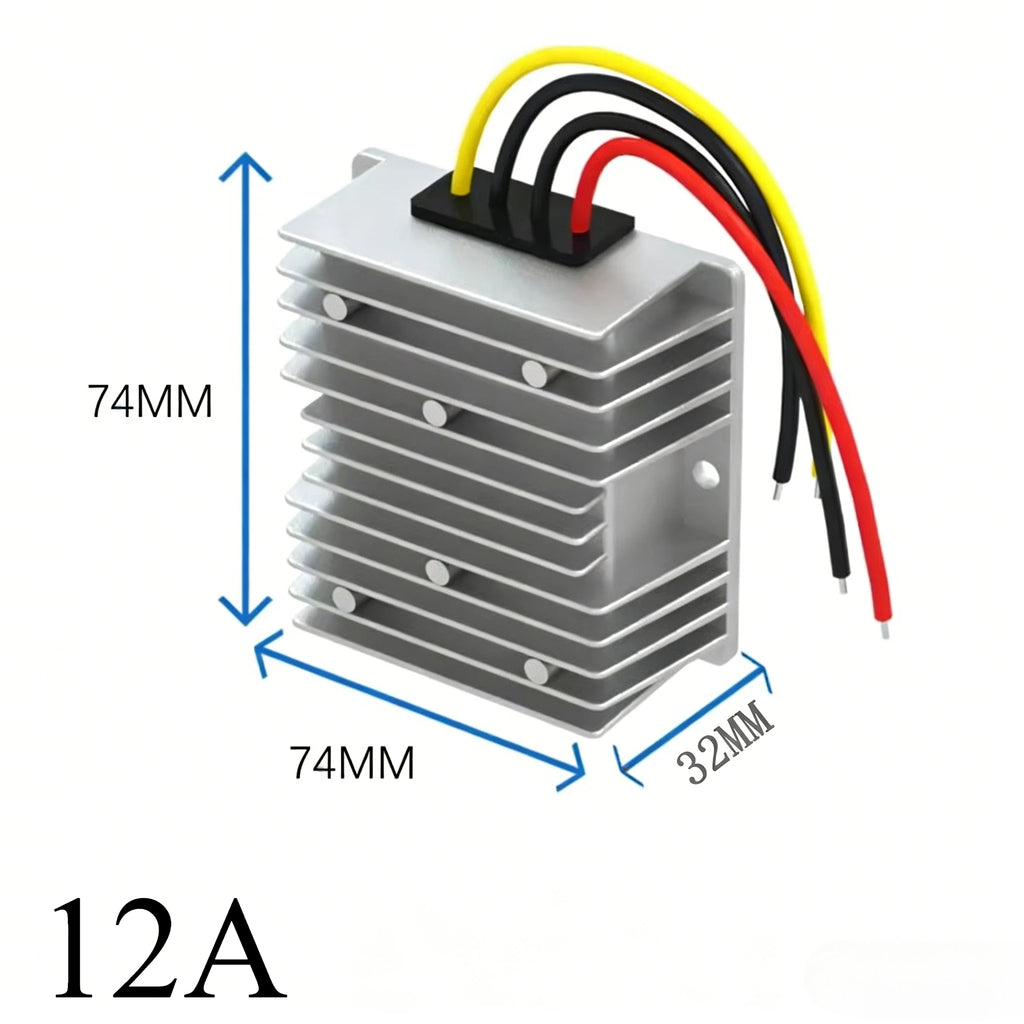 9-36V to 12V 13.8V/15V/19V 20V/24V Power Supply Regulator Module 5A-30A Car Voltage Regulator DC-DC Buck-Boost Waterproof Oasis Select 12A 10-36V 12V