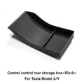 For Tesla Model Y 3 2021 2022 2023 Center Console Storage Box Central Armrest Organizer Tray Interior Accessories Organizer Oasis Select Black rear BOX