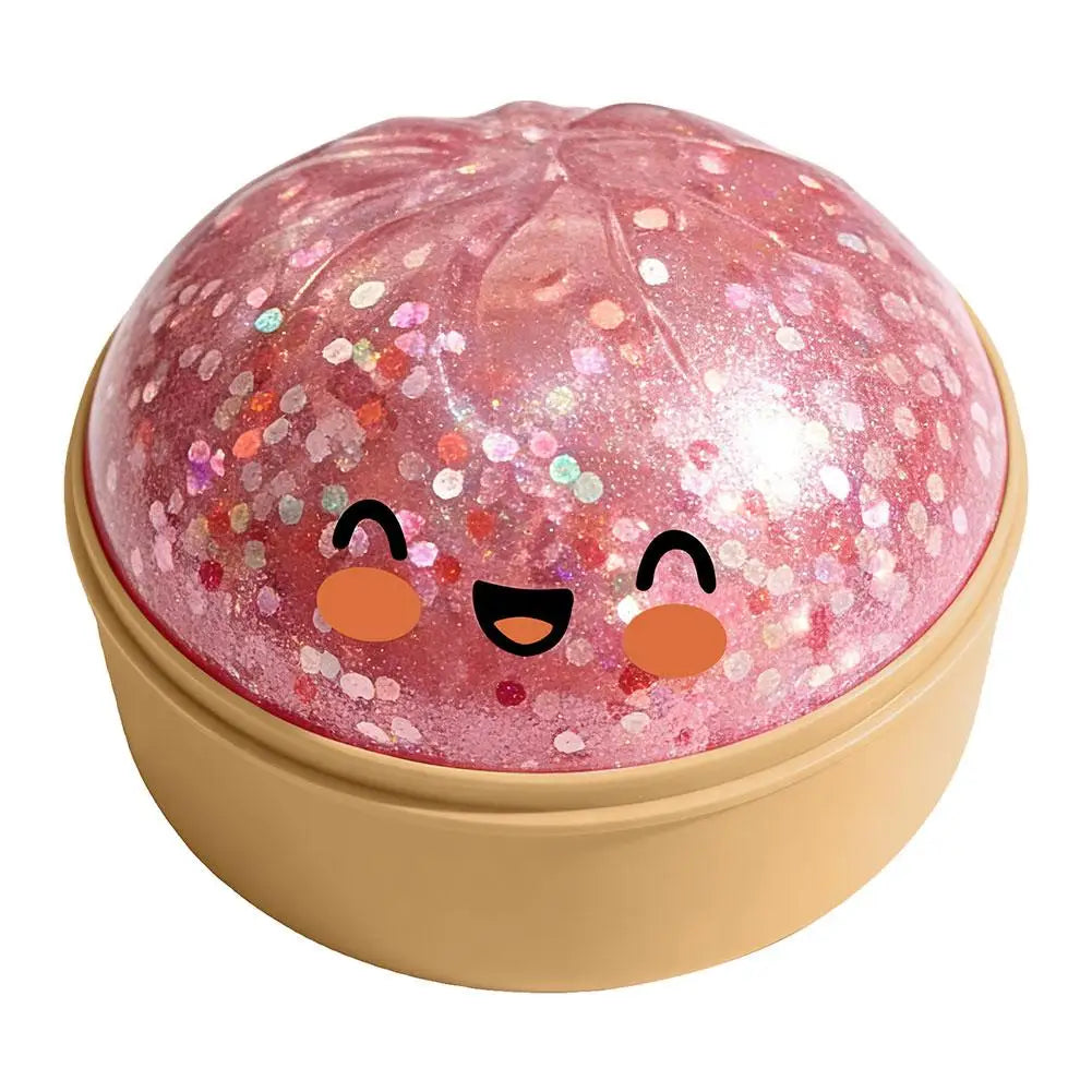 Creative Children Play Toy Simulated Steamed Bun Jelly Slow Rebound Feature Cute Look For Daily Stress Relief And Decoration Oasis Select Pink