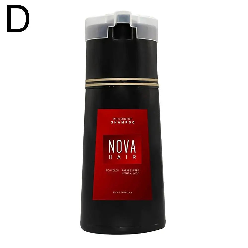Nova Hair Color Shampoo – Gray Coverage for Men & Women Hair Dye Shampoo Oasis Select red
