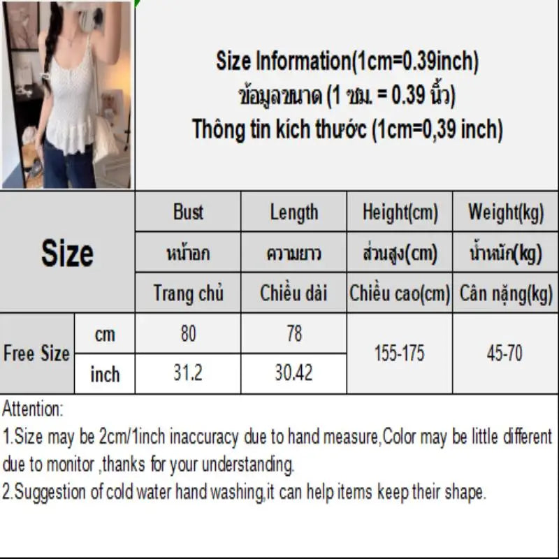 Women Clothing Summer Fashion Casual Polka Dot Solid Color Sling Ladies Fashionable Appear Thin Slim Young Style Tops Oasis Select