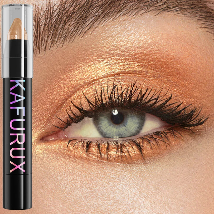 KAFURUX 25-Color Glitter Eyeshadow Pencil – Waterproof & Matte