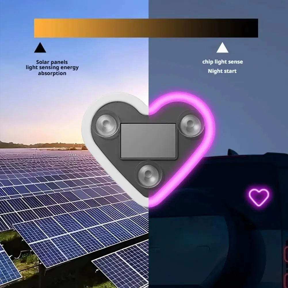 New car solar triangle window heart-shaped light emitting heart-shaped atmosphere light interior wiring free LED atmosphere lamp Oasis Select