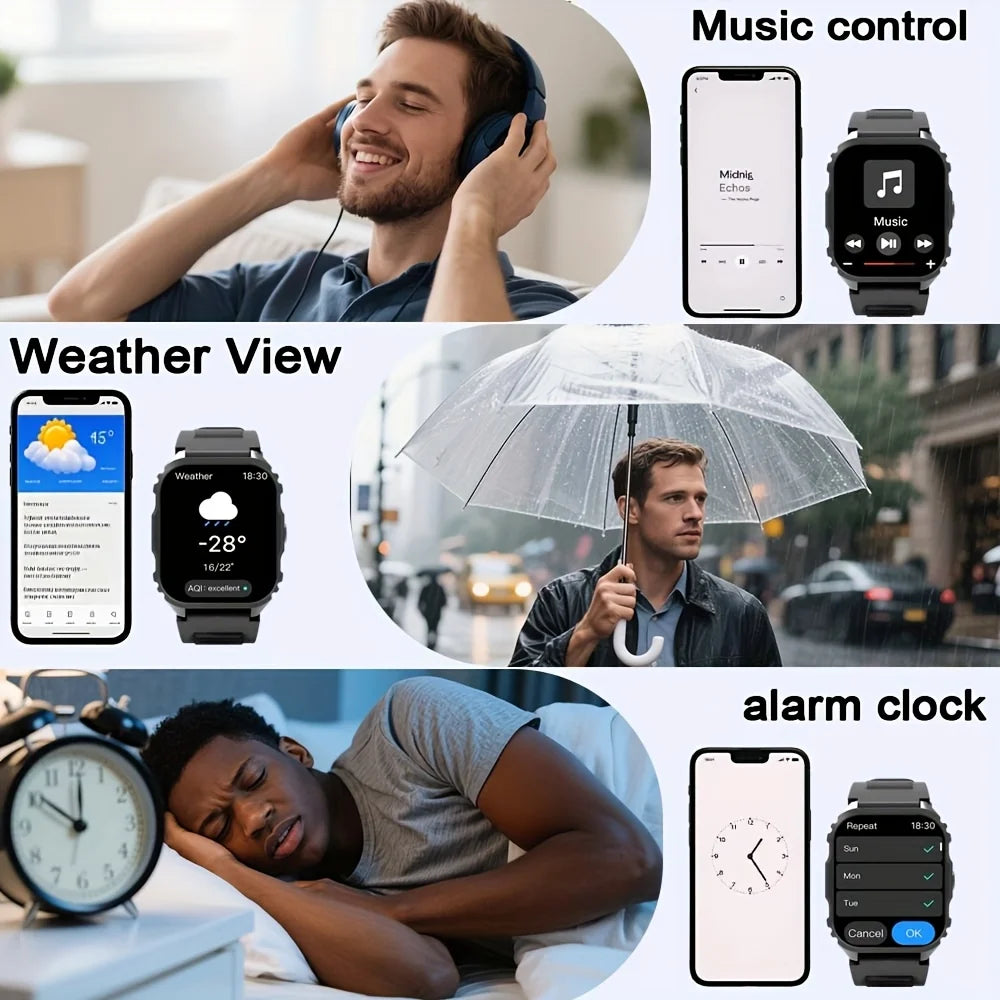 ERUN Smart Watch 1.84" Screen – Sports, Calls, Music & Alexa