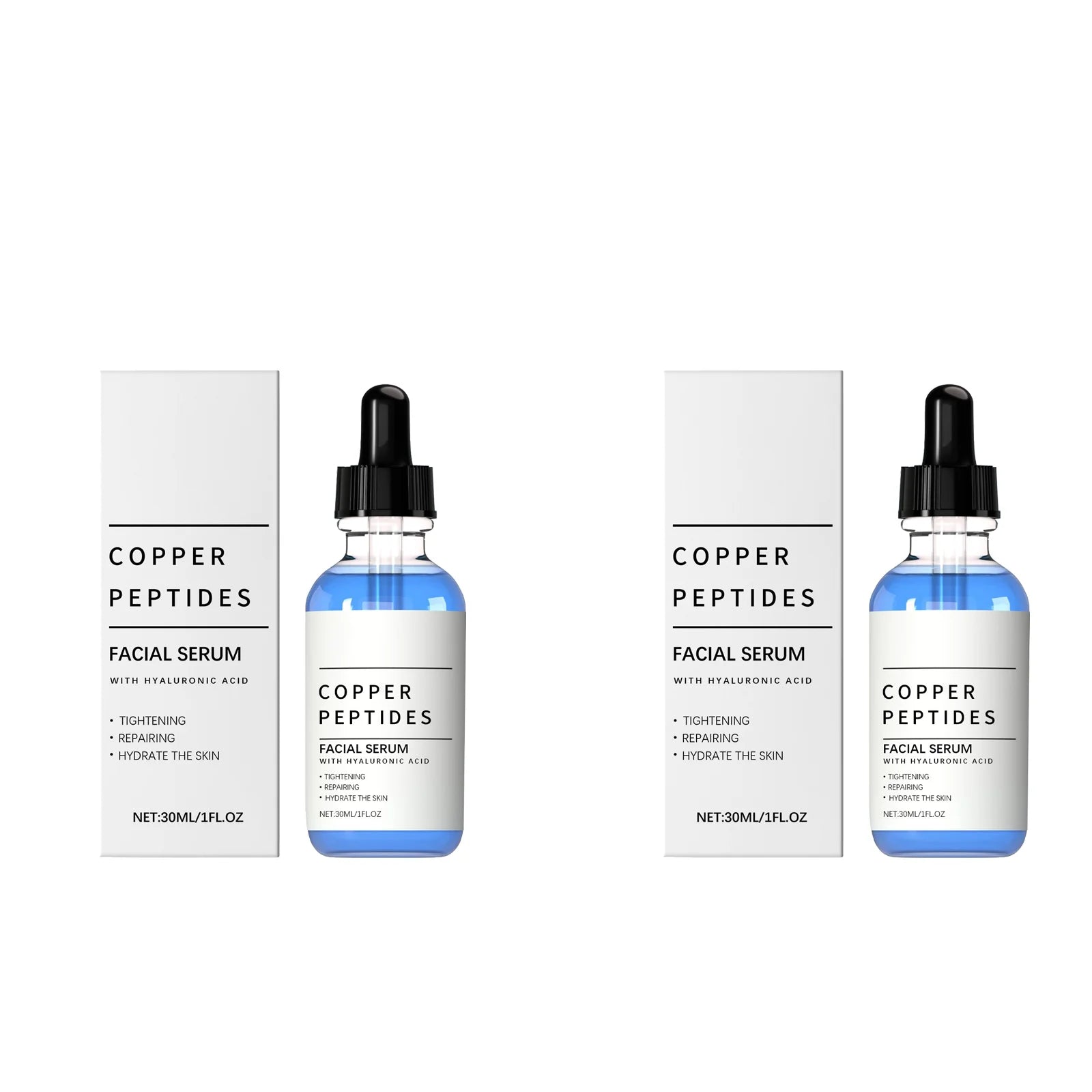 Copper Peptide & Hyaluronic Acid Face Serum 30ml Face Serum Oasis Select 2pcs
