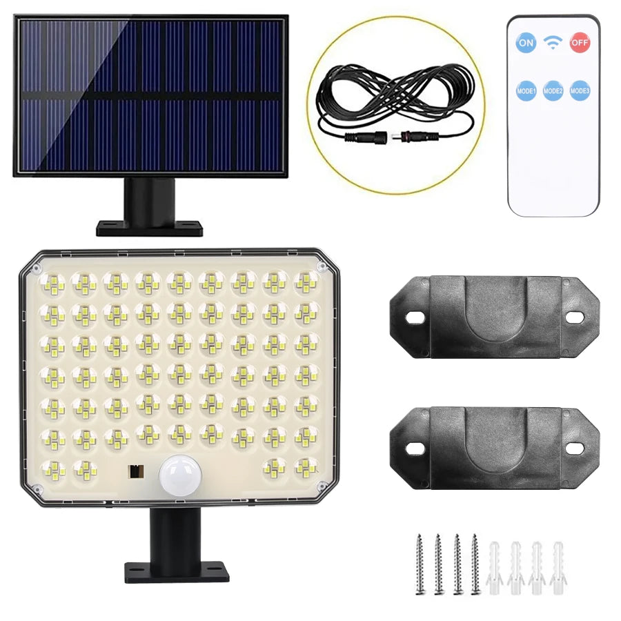 Solar Lights Outdoor 3 Modes Motion Sensor Flood Lights 234LED Solar Wall Lights for Outside Yard Garden Fence Pathway Lighting Oasis Select F232LED