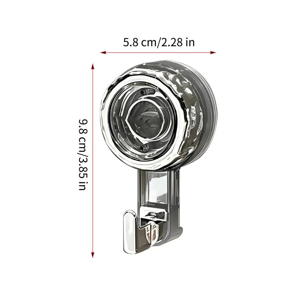 1PC Suction Cup Hooks Vacuum Reusable Shower Hooks Heavy Duty Clothes Hook Traceless Clothes Hook Hanger Storage Hooks Oasis Select gray silver