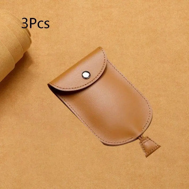 Retro Pull Out Key Holder PU Leather Key Case Portable Keychain Pouch Multi-Functional Mini Coin Purse For Men Women Daily Use Oasis Select 3PCS Khaki