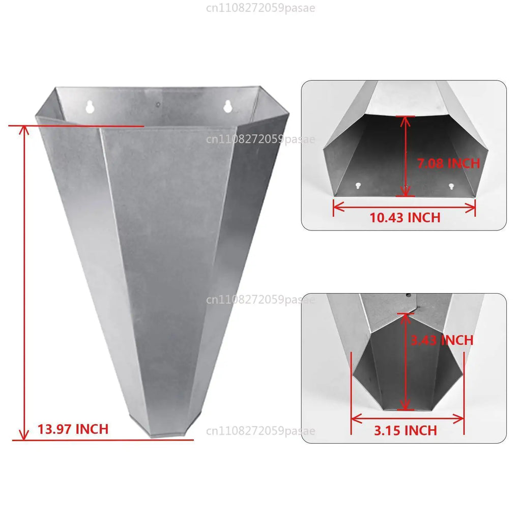 Medium Galvanized Poultry Restraint Cones for Chicken Slaughter - Suitable for Large Laying Hens & Broilers Oasis Select