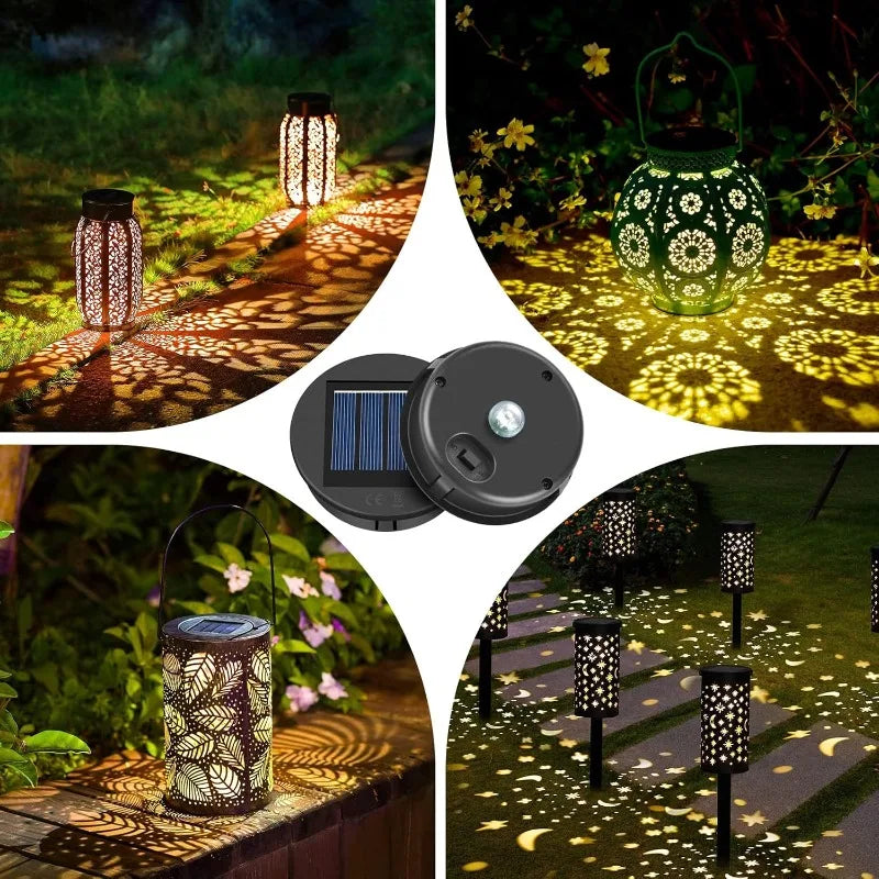 1-20PCS Solar Projection Lamp Accessories Waterproof Replaceable Hollow Pattern Light Cover Decorative Lamp Shade Replacement Oasis Select