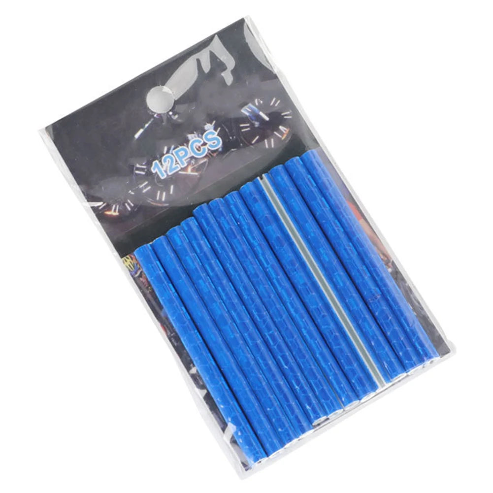 Bike Reflective Stickers Cycling ABS Material Bicycle Colorful DIY Easy To Install Retroreflective Optical Effect Oasis Select Blue