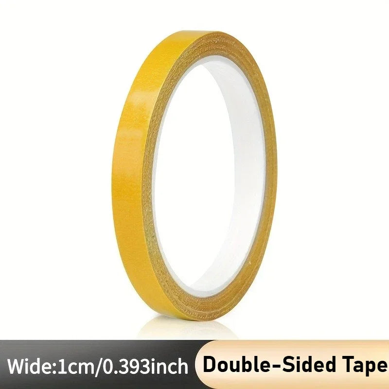 Extra Strong Double Sided Adhesive Tape Thin Super Strong Heavy Fixation Bookbinding Mesh Waterproof Powerful Grid Carpet Tape Oasis Select Width-1CM 4PCS 10M