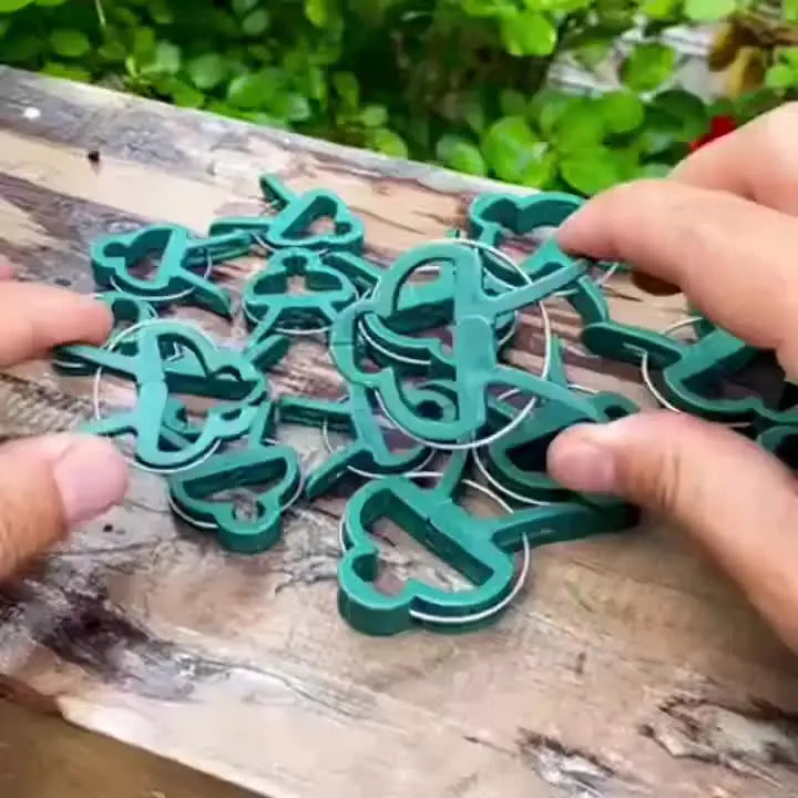 20ps Plant Fixed Clips Reusable Garden Greenhouse Bracket Garden Plants Vine Climbing Clamp Flower Tomato Support Fastener Oasis Select