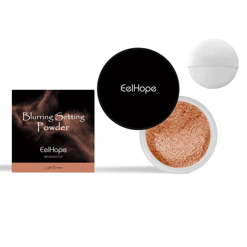 Eelhope Blurring Setting Powder – Matte Oil Control 6g Loose Setting Powder Oasis Select Light Brown
