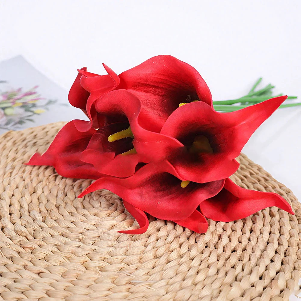 Calla Lily Artificial Bouquet – Wedding & Home Decor Flowers Artificial Flower Bouquet Oasis Select with black
