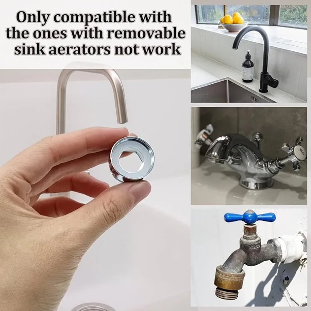 Faucet Adapter 22 Turn 16 18 20 22 24 26 28 30 32mm Internal and External Fine Tooth Faucet Conversion Thread Accessories Oasis Select