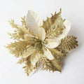 15x15cm Glitter Artifical Christmas Flowers Christmas Tree Decor For New Year Xmas Wedding Party Christmas Wreaths Rattan Oasis Select Gold China Mainland