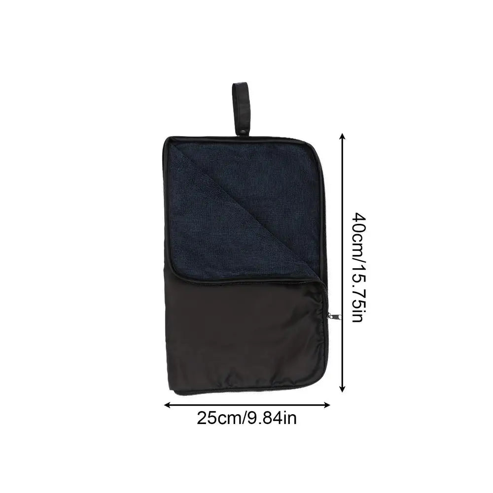 1PC Zipper Closure Towel Wet Bag Leak-proof Diaper Bag Dry And Wet Separation Swimming Suit Pouch Handle Swim Bag Pouches Oasis Select Black