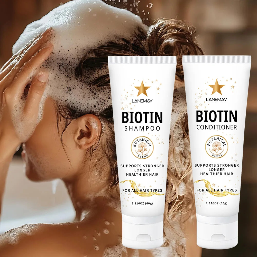 Biotin Shampoo & Conditioner Set – Botanical Blend, All Hair Types