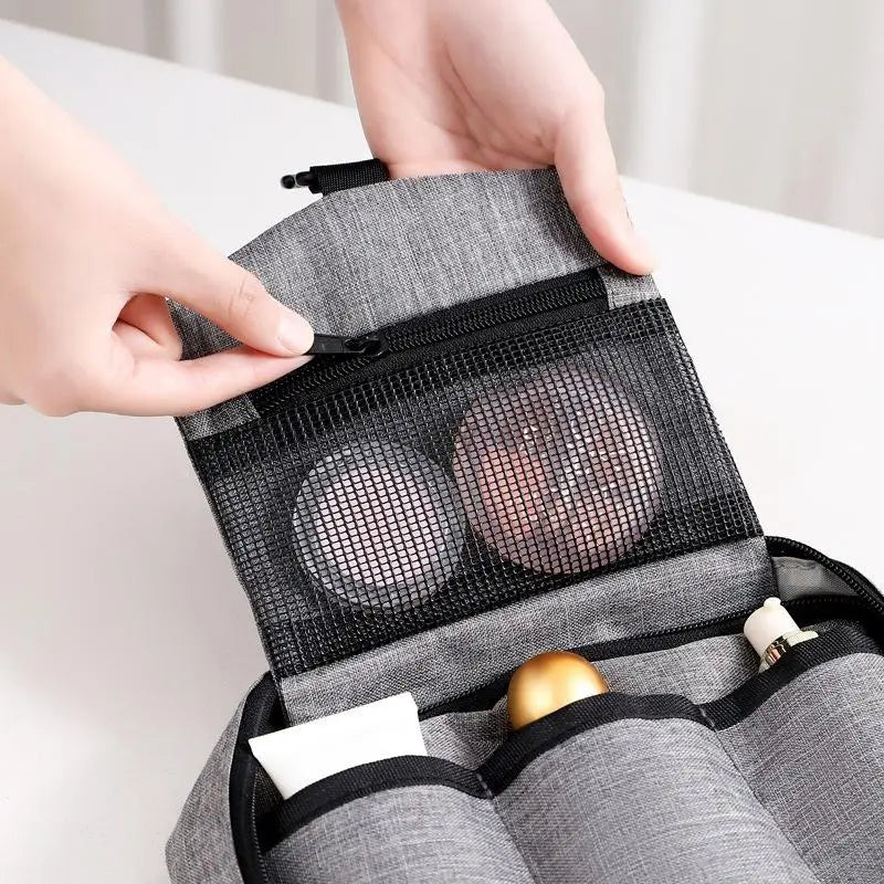 Travel Wet And Dry Separation Toiletry Bag Business Trip Shower Portable Hanging Cosmetic Bag Storage Pouch Folding Makeup Bag Oasis Select