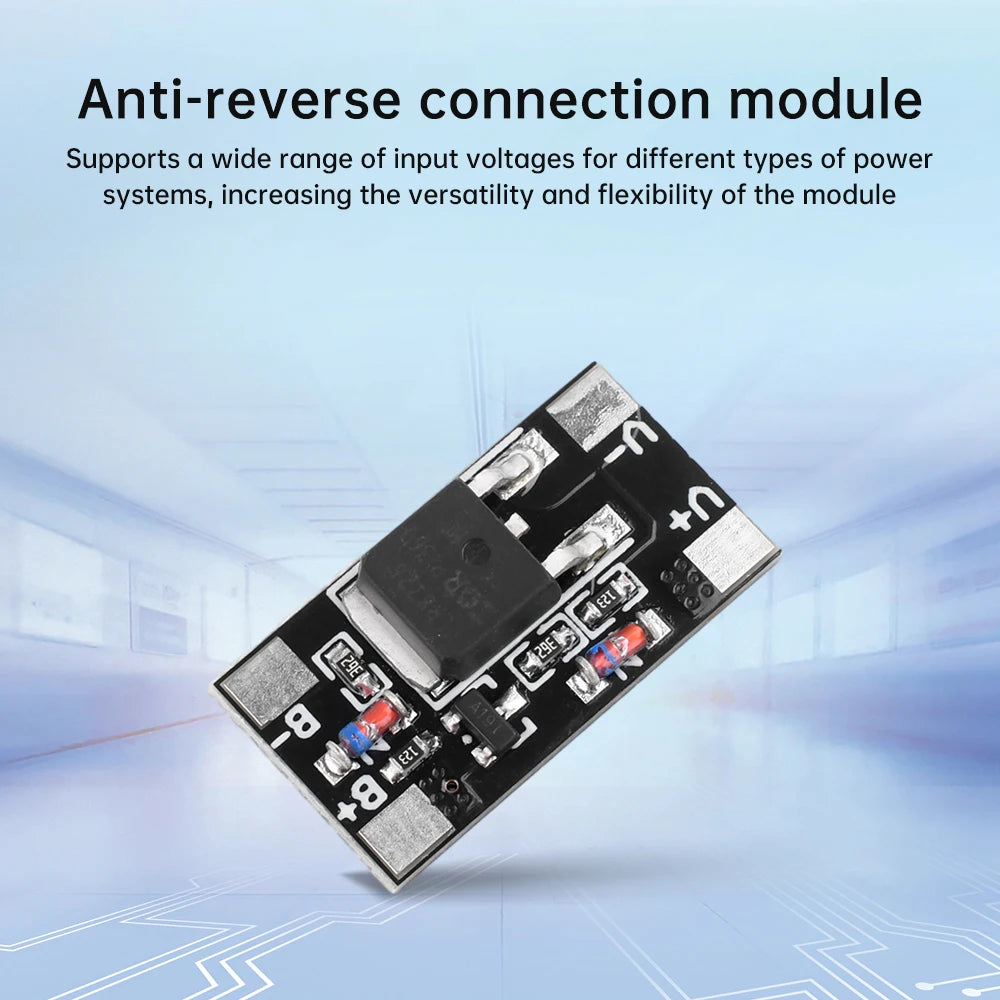 12A Battery Capacitor Positive and Negative Reverse Connection Protection Board 3V-28V 12A Anti-reverse Connection Module Oasis Select
