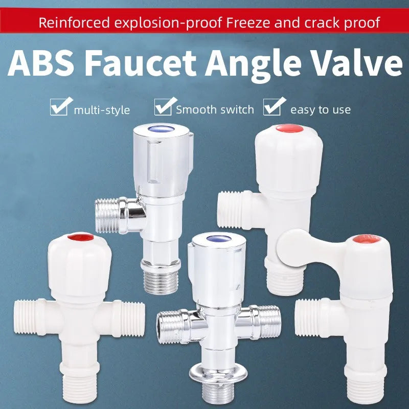 Plastic Angle Valve Faucet Water Stop Valve Toilet Filling Control Tap Switch for Bathroom Kitchen Replacement Accessories Oasis Select