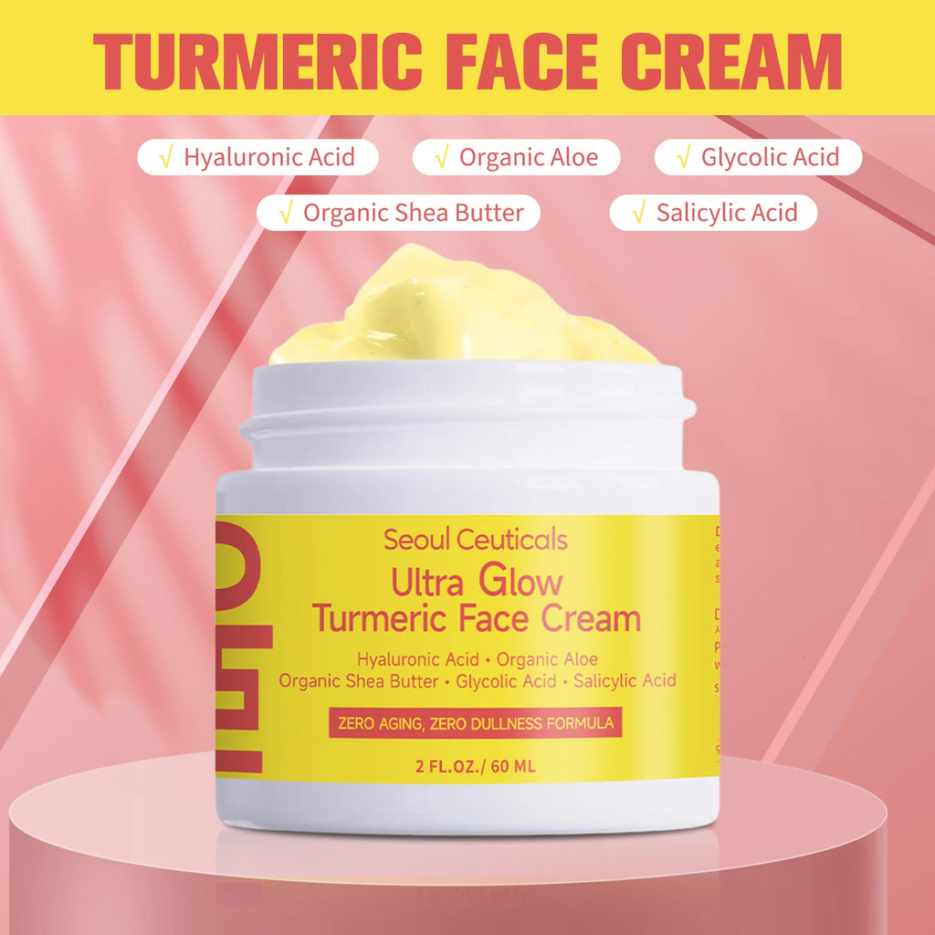 Turmeric Face Moisturizing Cream – Hydrating Glow Daily 60ml Face Moisturizer Cream Oasis Select