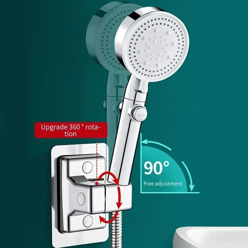 Shower Head Holder Adjustable Wall Mounted Shower Holder Self-Adhesive Showerhead Handheld Bracket Bathroom Accessories 1pc Oasis Select